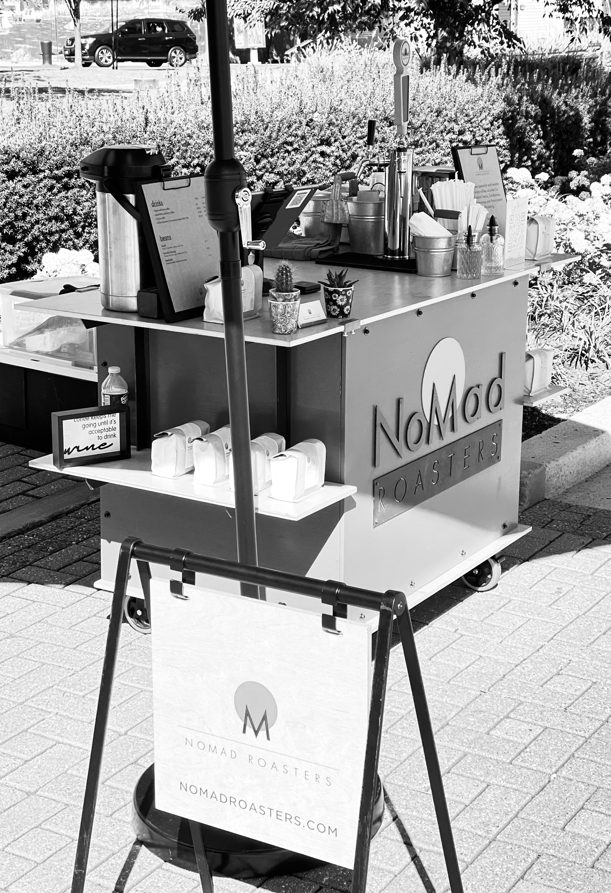 Nomad mobile coffee cart 